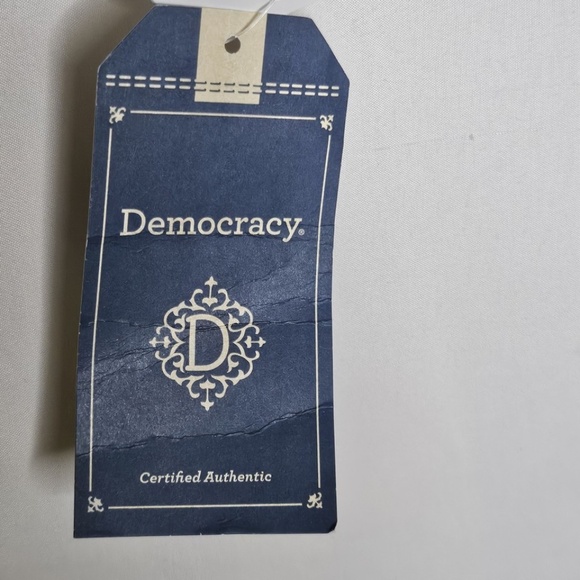 New Democracy Below Elbow Puff Sleeve Western Yoke Snap Front Off White Shirt M - Picture 10 of 15